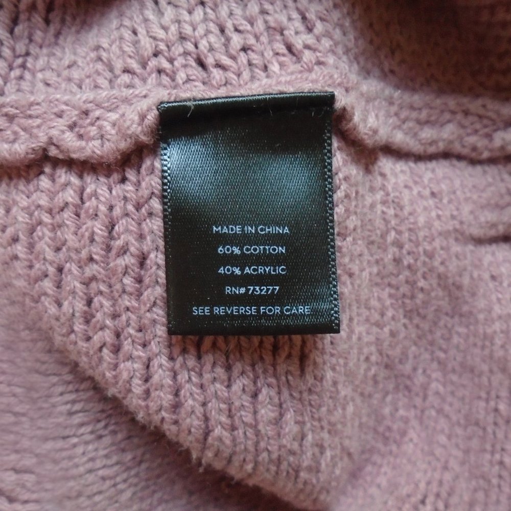 Vera Wang Warm Sweater, Dolman Sleeves, Fun Details, Dusty Pink Mauve Pullover - Picture 7 of 10